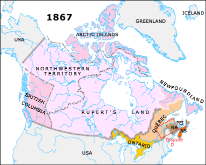Territorial Timeline: 1851-1867. 1851 Canada/New Brunswick boundary dispute 